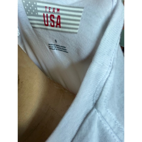 Team USA Olympic Rings Flag T Shirt Women's Size Small White - Picture 5 of 7
